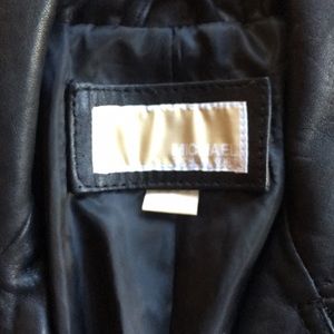 Michael Kors Black Leather Moto Jacket
